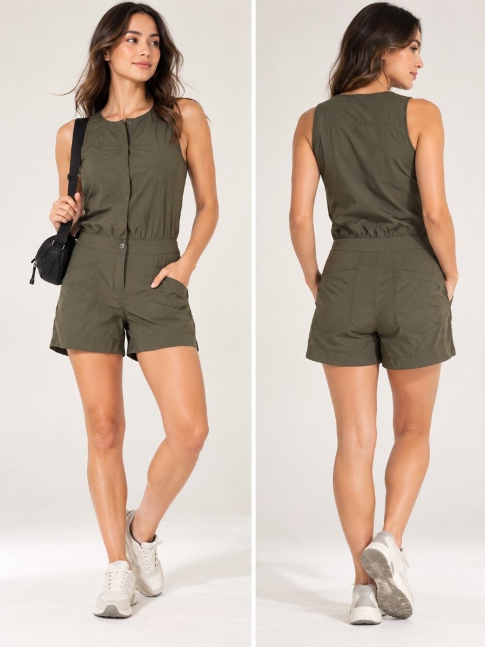 Arc'teryx Content Romper Olive Green Sleeveless Utility Hiking Size 2